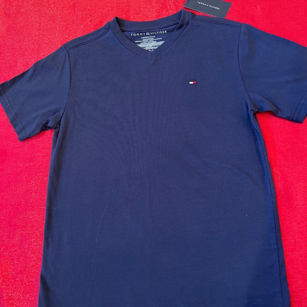 ‼️ Tommy Hilfiger Navy Blue Short Sleeve Shirt ‼️